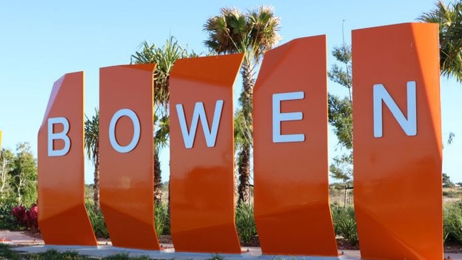 New entry signage put in place during the Beautiful Bowen project. Photo: Whitsunday Regional Council