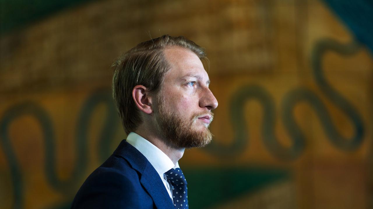 Senator James Paterson has been leading the push to remove the devices from Australai. Picture: NCA NewsWire / Gary Ramage