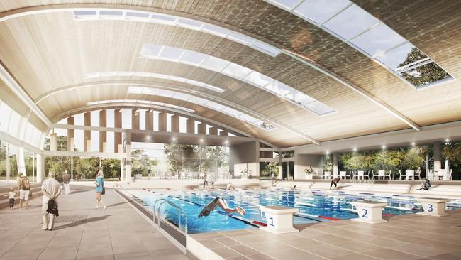 Early plans for the development at Derriwong Rd, Dural included an indoor aquatic centre