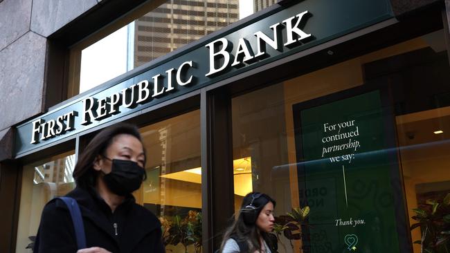 April saw the market demise of First Republic Bank, sold under duress to JPMorgan. Picture: Getty Images