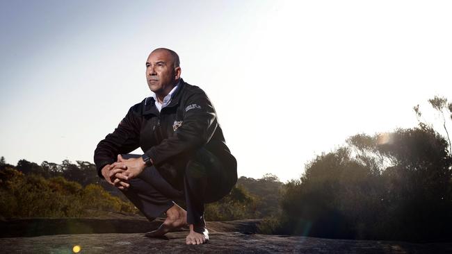 Nathan Moran from the Metropolitan Aboriginal Land Council, pictured at the Lizard Rock site in August last year. Picture: Sam Ruttyn