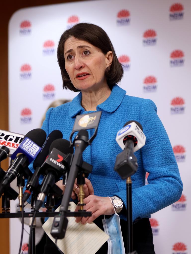 Ms Berejiklian has worn an array of colours over the last 18 months. Picture: NCA NewsWire / Damian Shaw