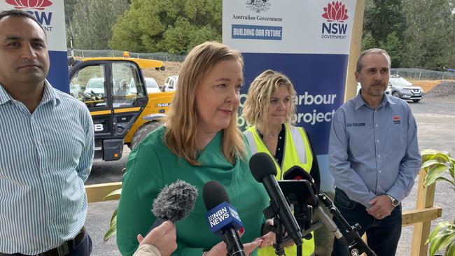 NSW Roads Minister Jenny Aitchison at the opening of the Coffs Bypass site office off North Boambee Rd. Picture: Chris Knight