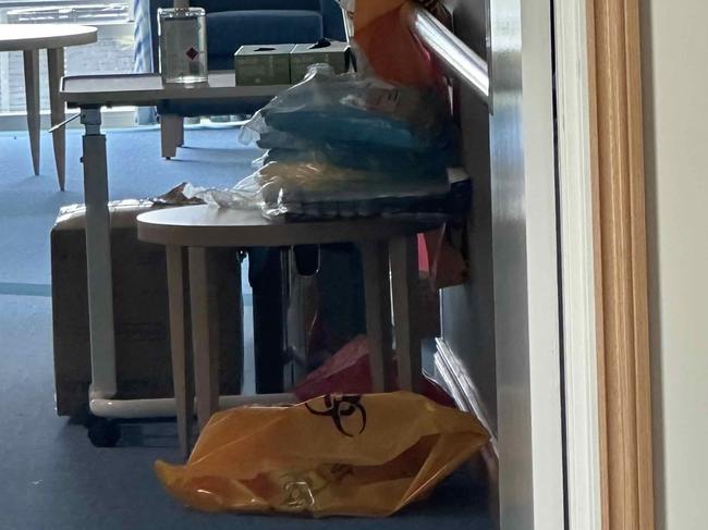 Photos such as this inside Estia Care Home allegedly show the facility’s failure to follow PPE and Covid protocol.