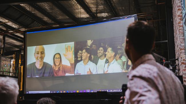 Live cross from Balter Brewery fundraiser to Matt Fydler in Germany where he's receiving treatment for rare cancer rhabdomyosarcoma. Picture; Ben Trueman/Balter Brewing