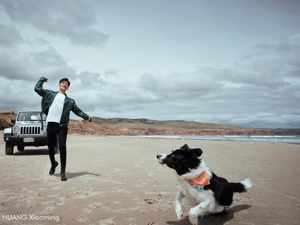 Huang Xiaoming explores South Australia’s beaches. Picture: South Australian Tourism Commission