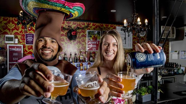 Raoni Borges and Kate Nespeca are all set for the Beerfest which was held at NightQuarter in Helensvale. Picture: Jerad Williams