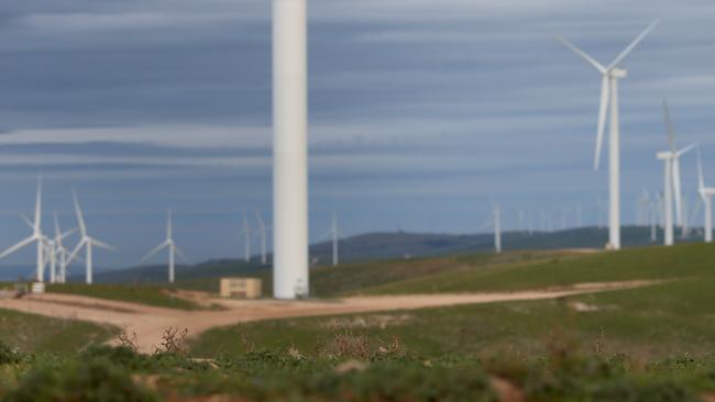 There are proposals for three solar farms in the region … one is located next to this wind farm at Snowtown – SA’s largest. Picture: Kelly Barnes