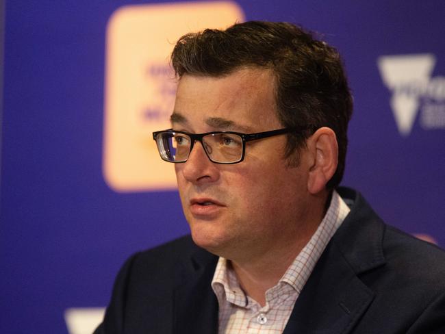 Daniel Andrews has slammed violent protesters who spat on healthcare workers. Picture: NCA NewsWire/Sarah Matray