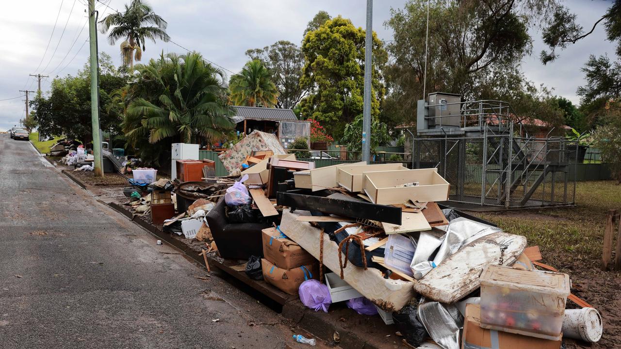 A view of a street that was hit by the flooding. Picture: NewsWire / Scott Calvin