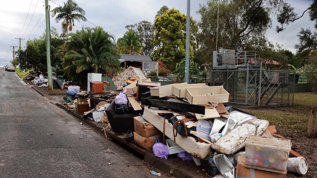 A view of a street that was hit by the flooding. Picture: NewsWire / Scott Calvin
