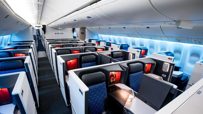 Delta Airlines Business Class Cabin offering