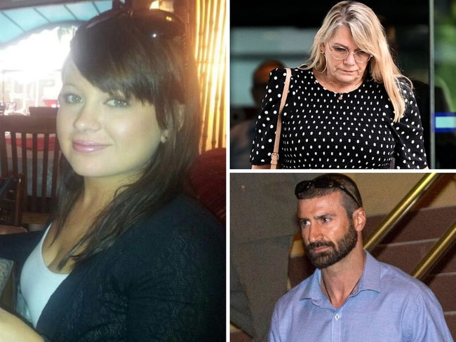 Clockwise from left: Shandee Blackburn, her mother Vicki, Shandee's former partner John Peros.