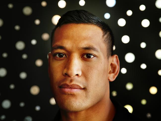 Wallabies player Israel Folau at a DHL Function at the Museum of Contemporary Art, Sydney, ahead of the Wallabies World Cup Squad announcement on friday. pic Mark Evans