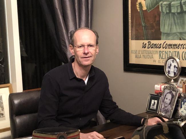 ANZ chief executive Shayne Elliott when working from his Melbourne home.