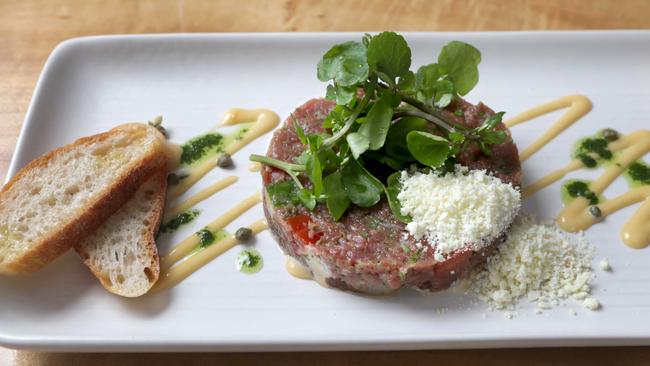 Beef Tenderloin Tartare at Cocotte. Pic Tim Marsden