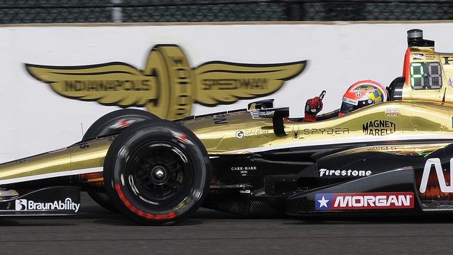James Hinchcliffe will start the 100th running of the Indianapolis 500 from pole.