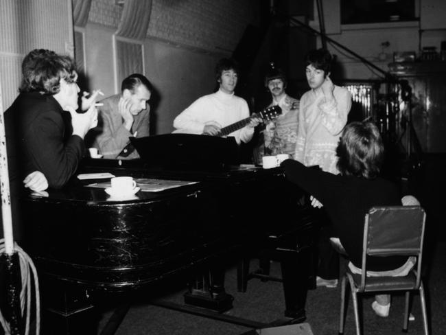 The Beatles in the studio. Picture: Getty Images