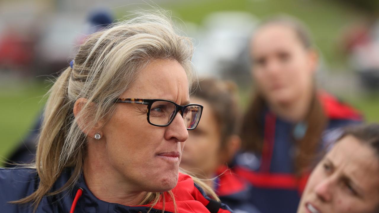 VFLW footy: Western Bulldogs v Williamstown. Western Bulldogs coach Debbie Lee. Picture: Stuart Milligan