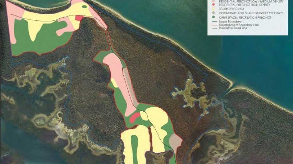 Precinct Plan and Master Plan for the Hummock Hill Island Resort. Picture: Tegan Annett
