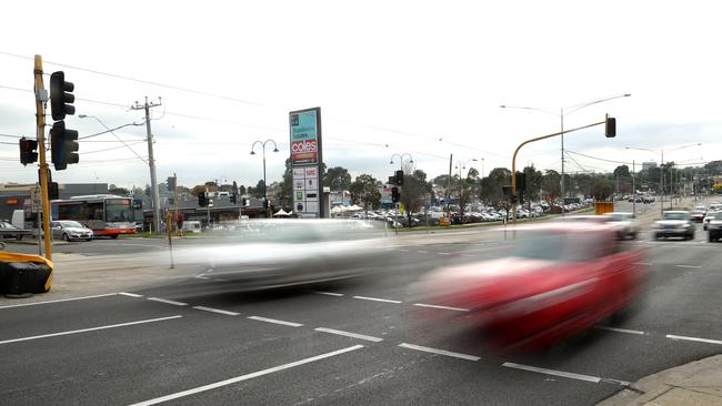 Police say more time is needed for pedestrians to cross the intersection safely at Plenty Rd-Settlement Rd-Bent St in Bundoora. Picture: Hamish Blair