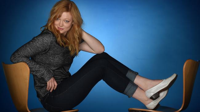 Sarah Snook during a cover shoot for SA Weekend in 2015. Picture: Tony Gough