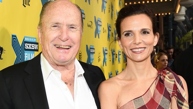 Robert Duvall and wife Luciana Duvall, pictured at the SXSW festival in 2015, live in Virginia with their two Aussie Blue Heelers. Picture: Michael Buckner/Getty Images for SXSW