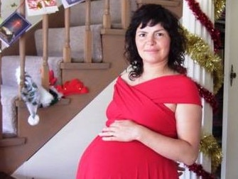 Caroline Lovell, 36, from Watsonia, taken at Christmas 2011, just 29 days before she died following a botched home birth with her second child in January 2012. Two midwives Gaye Demanuele and Melody Bourne have been charged with negligent manslaughter over her death. Picture: Supplied