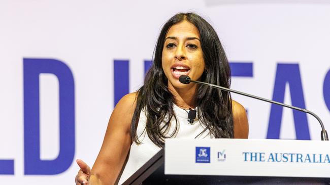 Professor Joanna Howe during the Economic &amp; Social Outlook Conference in Melbourne in 2023. Picture: Aaron Francis/The Australian