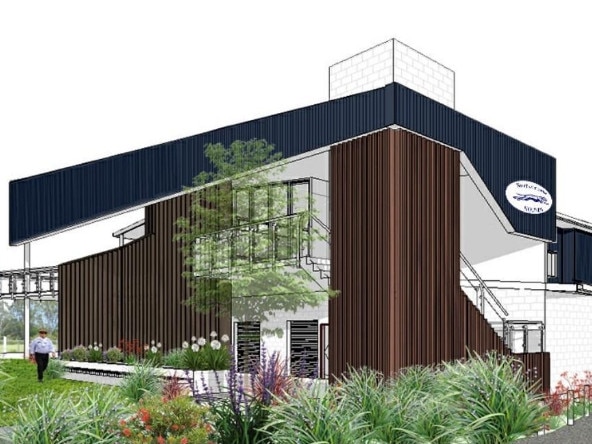 Design for new two story clubhouse.