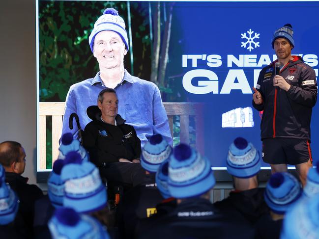 The speech comes as Daniher prepares for Fight MND’s biggest annual fundraiser at the MCG on Monday. Picture: Michael Klein