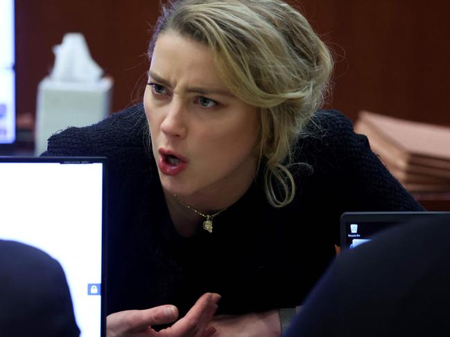 Amber Heard is said to be upset with her public portrayal during the defamation trial. Picture: AFP