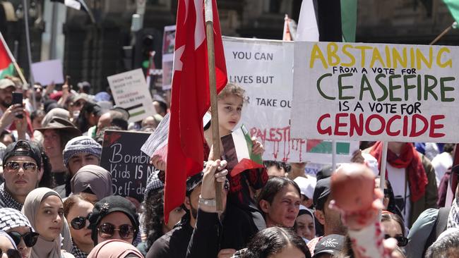 A pro-Palestine rally in Melbourne. Picture: NCA NewsWire / Valeriu Campan