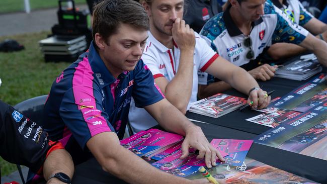 Bryce Fullwood at the Driver and Rider signing at Darwin Waterfront for betr Darwin triple crown 2023 Picture: Pema Tamang Pakhrin.
