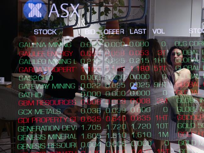 SYDNEY, AUSTRALIA: NewsWire Photos: JANUARY 22 2024: A general view of the digital boards at the ASX in Sydney.  Picture: NCA NewsWire / Gaye Gerard