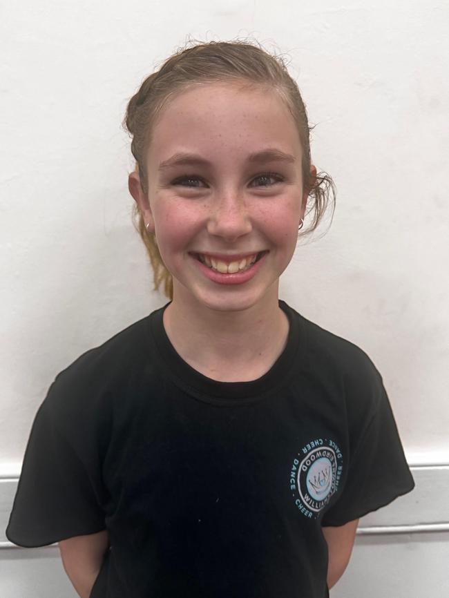 H2J Dance & Cheer cheerleader Lola Throup, 11. Picture: Supplied