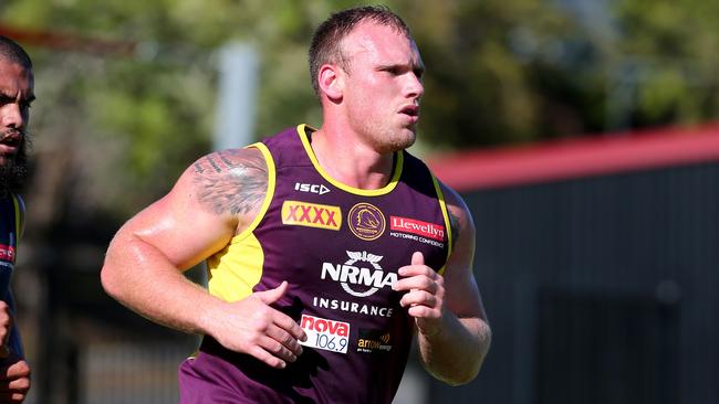 Matt Lodge at Broncos training.