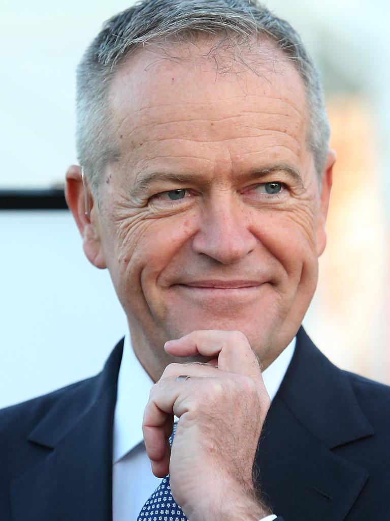 Opposition Leader Bill Shorten before appear on morning TV out the front of Parliament House in Canberra. Picture: Kym Smith