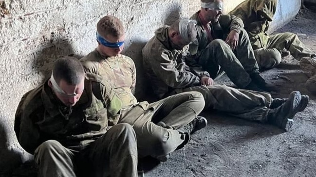 Russian prisoners of war captured by Ukraine forces. Picture: Security Service of Ukraine