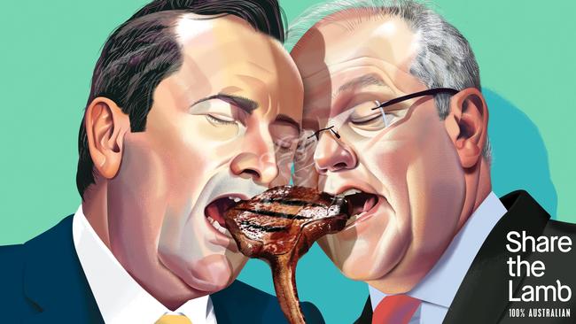 Mark McGowan and Scott Morrison looking sheepish.