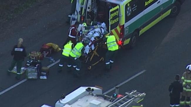 Victor Harbor Road is closed to traffic in both directions between Goolwa Road and Hindmarsh Tiers Road., Picture: 7NEWS