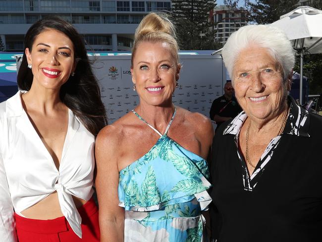 Commonwealth Games 2018.Stephanie Rice, Lisa Curry and Dawn Fraser gather at Longines Records Club for the Women in Sport lunch.Picture: NIGEL HALLETT