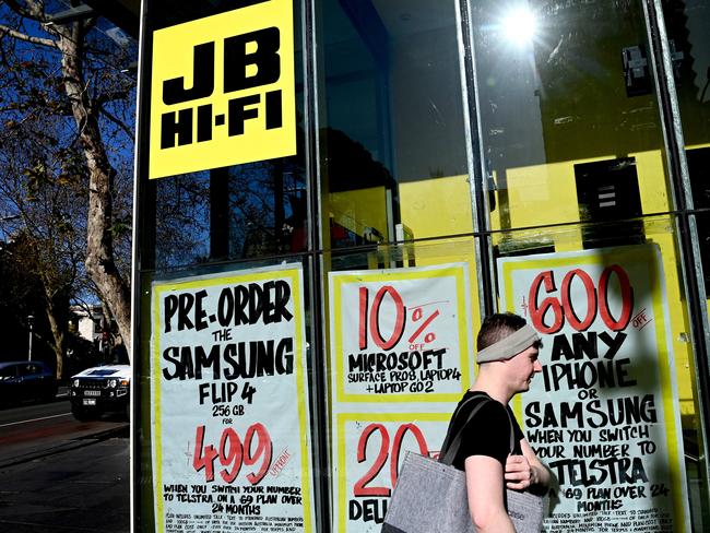 SYDNEY, AUSTRALIA - NewsWire Photos ,AUGUST 21, 2022:Generic image of retailer JB Hi-Fi store.Picture: NCA NewsWire / Jeremy Piper