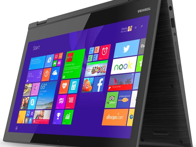 The hero of Toshiba's Windows 10-ready laptop range, the Radius L40W, features a screen that flips over to make it into a tablet computer.