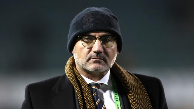 WOLLONGONG, AUSTRALIA - JULY 20: Chairman of the Tigers Lee Hagipantelis walks off after defeat the round 21 NRL match between St George Illawarra Dragons and Wests Tigers at WIN Stadium on July 20, 2023 in Wollongong, Australia. (Photo by Jeremy Ng/Getty Images)