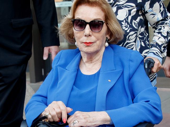 SYDNEY, AUSTRALIA - NewsWire Photos FEBRUARY 11, 2025: Ita Buttrose leaves the Federal Court on Tuesday. Journalist Antoinette Lattouf claims she was unlawfully dismissed from the national broadcaster after she shared a report alleging Israel was using starvation as a weapon in Gaza. Picture: NewsWire / Nikki Short