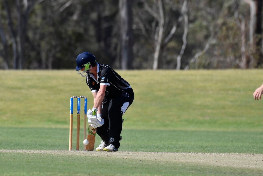 Tully Wilson bats for George Banks Umbrellas against Liebke Lions in Darling Downs Bush Bash League (DDBBL) round five T20 cricket at Highfields Sport Park, Sunday, October 20, 2019. Picture: Kevin Farmer