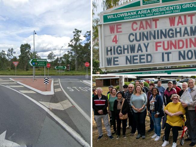 Willowbank residents are campaigning for upgradesÂ of the Ipswich-Rosewood Road and Cunningham Highway intersection.