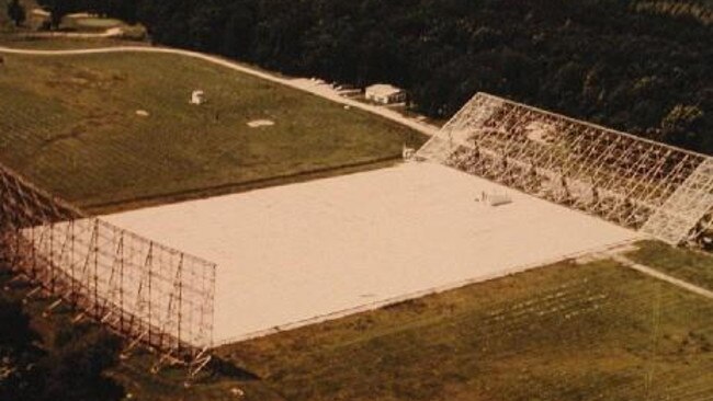 Aerial Photo of Big Ear Radio Telescope.