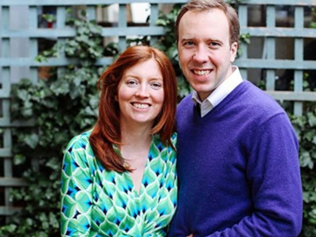 Matt Hancock and his wife Martha. Picture: Supplied